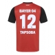 Bayer Leverkusen Edmond Tapsoba #12 Replike Domaci Dres 2024-25 Kratak Rukav